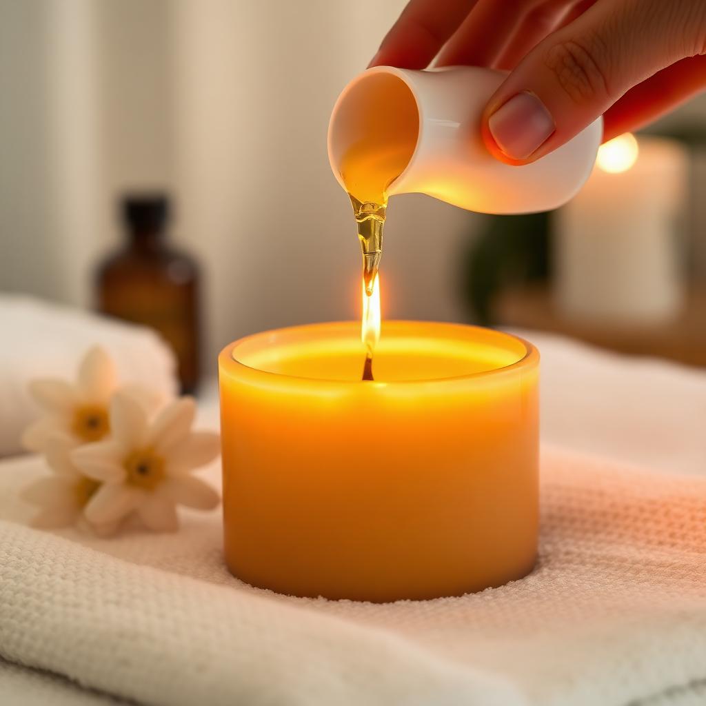 Ritual de masaje con aceite de vela